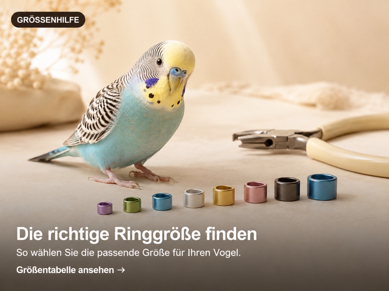 Die richtige Ringgröße finden – Ratgeber zur passenden Vogelringgröße für Ziervögel