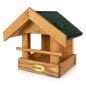 Preview: Futterhaus Memphis offenes Wandfutterhaus aus Holz mit grünem Dach von CJ Wildlife