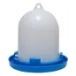 Mobile Preview: Wachteltränke - Stülptränke Wassertränke Tränke - 1,5 Liter - weiß blau