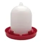 Preview: Wachteltränke - Stülptränke Wassertränke Tränke - 1,5 Liter - weiß rot