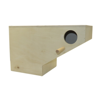 Preview: Ablaufnistkasten für Sittiche - ca. 40 x 20 x 25 cm - Loch Ø 6cm