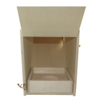 Preview: Ablaufnistkasten für Sittiche - ca. 40 x 20 x 25 cm - Loch Ø 6cm