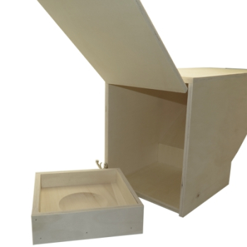 Preview: Ablaufnistkasten für Sittiche - ca. 40 x 20 x 25 cm - Loch Ø 6cm