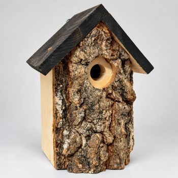 Nistkasten Ottawa 28 mm aus Birkenstamm mit Naturrinde von CJ Wildlife