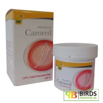 CeDe Carored 100g - roter Farbstoff für rote Kanarien, Goldfinken