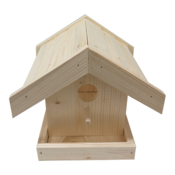 Preview: Vogelhaus Futterstation Meise - Vogelfutterhaus aus Holz für Vögel