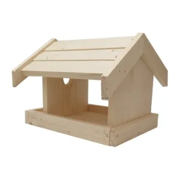 Vogelhaus Futterstation Meise - Vogelfutterhaus aus Holz für Vögel