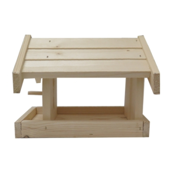 Preview: Vogelhaus Futterstation Meise - Vogelfutterhaus aus Holz für Vögel