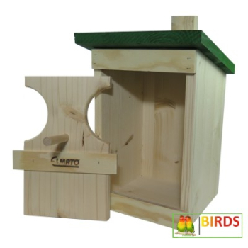 Preview: Nistkasten für Rotkehlchen - ca. 20 x 20 x 32 cm