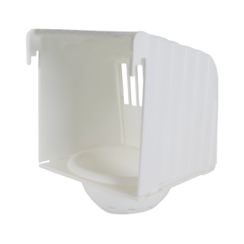 Preview: Kaisernest aus Kunststoff mit Einsatz - weiß - ca. 13 x 13 x 18 cm