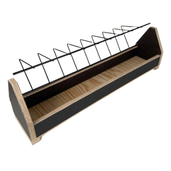 Preview: Futtertrog mit Drahtbügel zum Aufklappen - 50cm