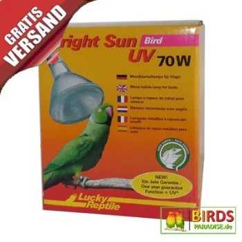 Lucky Reptile Bright Sun UV Bird 70W - Metalldampflampe für Vögel - UVA u. UVB