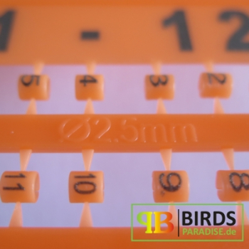 Preview: E-Z Teilringe - Ø 2,5 mm - für Exoten - 12 Ringe - nummeriert 1-12