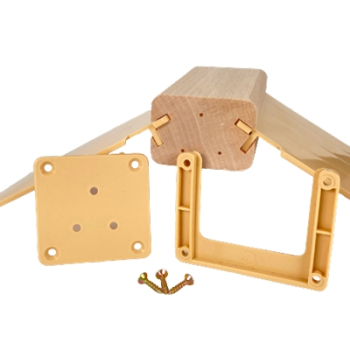 Preview: Sitzbrettchen aus Holz mit Kunststoff-Flügel