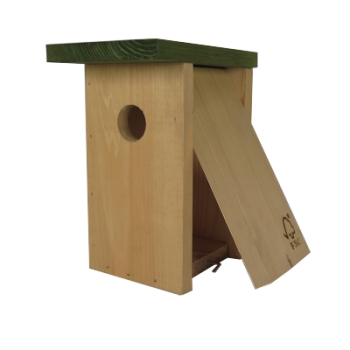 Preview: Starter Nistkasten - grün/natur - Ø 32 mm
