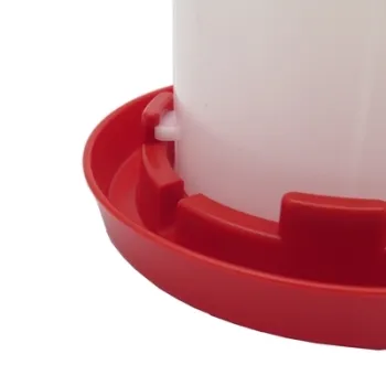 Wachteltränke - Stülptränke Wassertränke Tränke - 1,5 Liter - weiß rot