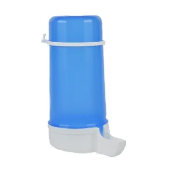 Wasser Fontaine Trinkröhrchen 400ml - Wasserspender mit Halter - blau/klar