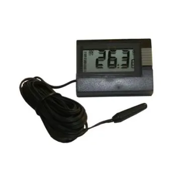 TFA Dostmann Digitales Thermometer schwarz mit Kabelfühler
