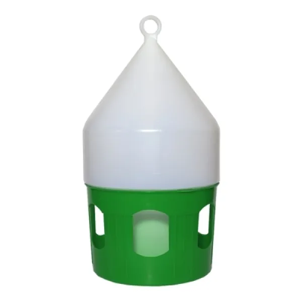 Taubentränke weiß grün - Volierentränke mit Tragring und Bajonettverschluss - 3,5L, 5L oder 7 Liter