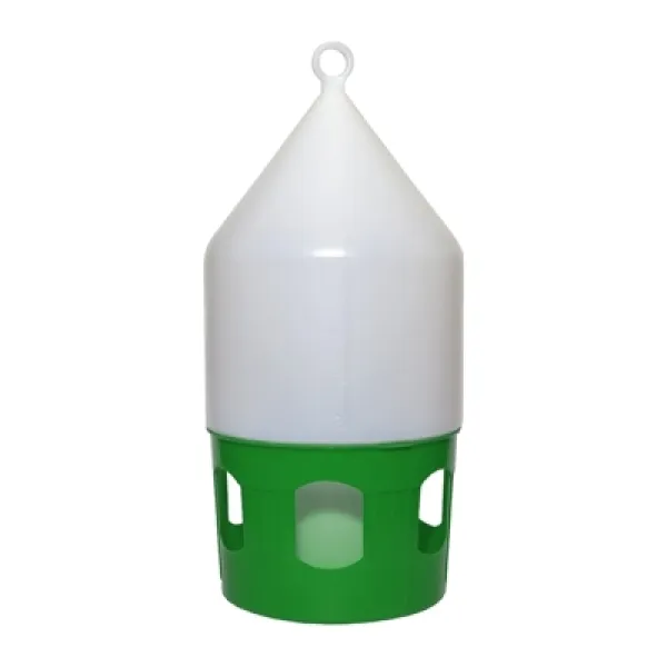 Taubentränke weiß grün - Volierentränke mit Tragring und Bajonettverschluss - 3,5L, 5L oder 7 Liter