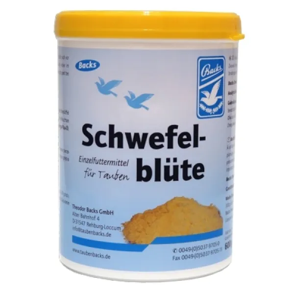 Backs Schwefelblüte - Einzelfuttermittel für Tauben - 600g