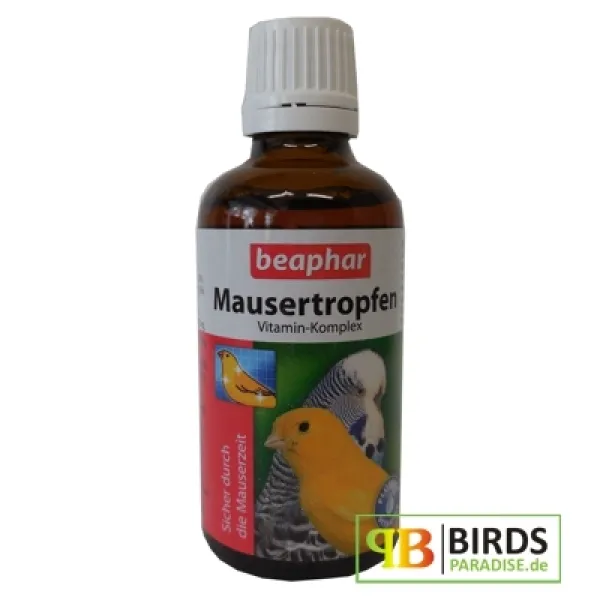 Beaphar Mausertropfen 50ml - Vitamin Komplex für Vögel / Ziervogel