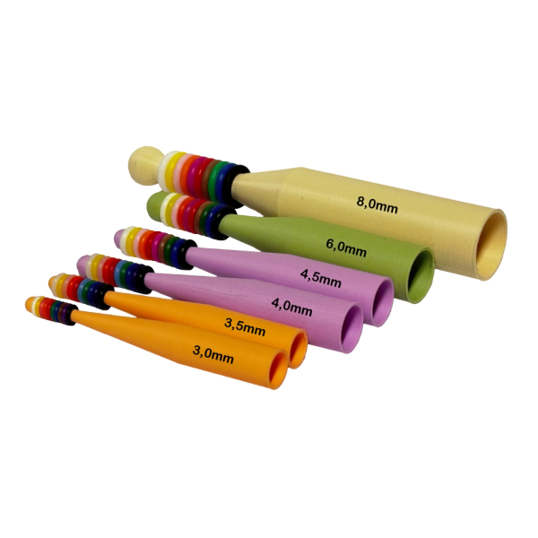 Birdsparadise Starterset Elastische Ringe Ø 3,0mm bis Ø 8,0mm - Aufziehhilfe mit 10 Ringen